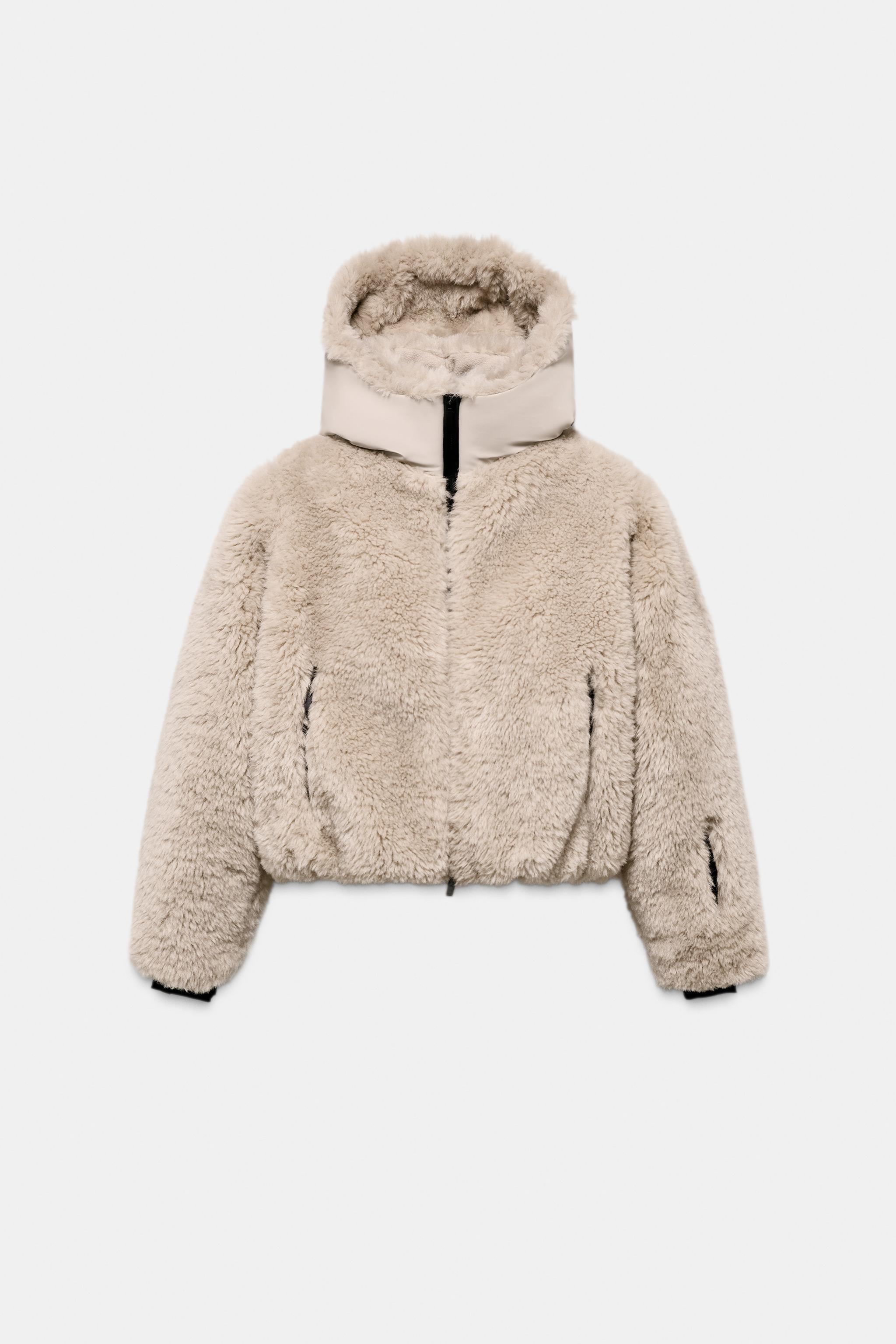 SHORT FAUX FUR HOODIE RECCO® TECHNOLOGY SKI COLLECTION